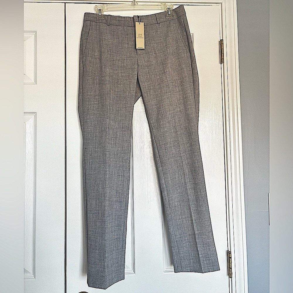 NWT Banana Republic Ryan Straight Pant in Medium Heathered Gray Size 4